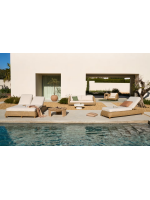 FLORIS Canapé in Synthetic Rattan and removable cushions for outdoor garden terraces house hotel chalet bar restaurants