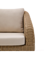 FLORIS Sofa im synthetischen Rattan und abnehmbare Kissen für Gartenterrassen im Freien Haus Chalet Bar Restaurants