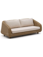 FLORIS Sofa im synthetischen Rattan und abnehmbare Kissen für Gartenterrassen im Freien Haus Chalet Bar Restaurants