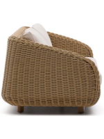 FLORIS Sofa im synthetischen Rattan und abnehmbare Kissen für Gartenterrassen im Freien Haus Chalet Bar Restaurants