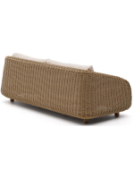 FLORIS Sofa im synthetischen Rattan und abnehmbare Kissen für Gartenterrassen im Freien Haus Chalet Bar Restaurants