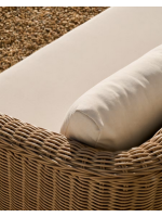 FLORIS Canapé in Synthetic Rattan and removable cushions for outdoor garden terraces house hotel chalet bar restaurants