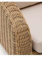 FLORIS Canapé in Synthetic Rattan and removable cushions for outdoor garden terraces house hotel chalet bar restaurants