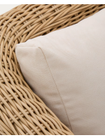 FLORIS Sofa im synthetischen Rattan und abnehmbare Kissen für Gartenterrassen im Freien Haus Chalet Bar Restaurants