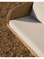 FLORIS Sofa im synthetischen Rattan und abnehmbare Kissen für Gartenterrassen im Freien Haus Chalet Bar Restaurants