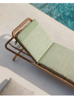 FOAL Matelas pliable 50x155 bleu ou vert en tissu PET recyclé pour l'extérieur