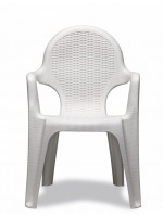 INTRECCIATA chair with monobloc armrests in resin chosen color for outdoor