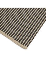 DONO tappeto 160X230 cm in fibra sintetica a righe beige e nere
