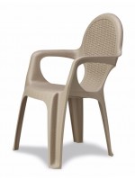 INTRECCIATA con braccioli monoblocco in resina scelta colore sedia per esterno