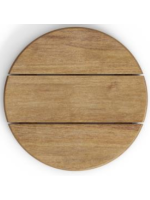 BOSS Ø43x45h little table top in natural wood and metal and black metal and black concrete base