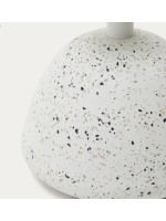 NOSTER tavolino piano 48x48 in cemento terrazzo veneziano e base in metallo e cemento per bar ristoranti