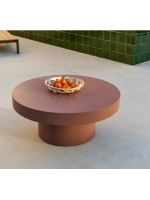 NAVEL Ø 90 tavolino in cemento scelta colore resistente per giardini e terrazzi