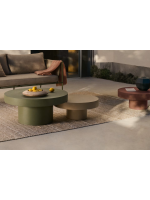 CRUX Ø 66 mesa de centro en hormigón en la elección del color resistente para jardines y terrazas