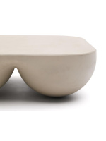 CAMARO Table basse en polystone 100x100 cm pour usage extérieur