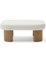 FLIK Mesa de madera maciza de 80x80 cm con tapa de hormigón para jardín o terraza