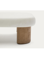 ABELIA coffee 140x70 cm table in solid wood and cement top