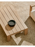 ARCOR 140x82 cm mesa de centro en madera maciza de acacia para jardín o terraza al aire libre