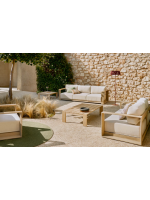 ARCOR 140x82 cm table basse en bois d acacia massif pour jardin extérieur ou terrasse