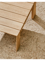 TROY 82x82 cm mesa de centro en madera maciza de acacia para jardín o terraza al aire libre