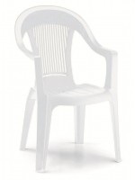 ELEGANT 3 ANTIGRAFFIO with monobloc armrests in resin of various colors chair for outdoor