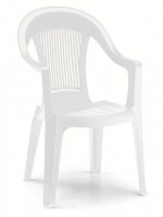ELEGANT 3 HIGH BACKREST ANTIGRAFFIO with monobloc armrests in resin of various colors chair for outdoor