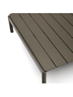 HOLIDAY Table basse en aluminium vert 89x91cm pour terrasse de jardin extérieure