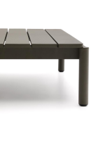 HOLIDAY 89x91cm Couchtisch aus grüner Aluminium für die Gartenterrasse im Freien
