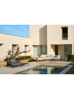 CABRIC 91x57cm tavolino in alluminio verde per esterno giardino terrazzo