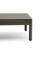 CABRIC 91x57cm Couchtisch aus grüner Aluminium für die Gartenterrasse im Freien