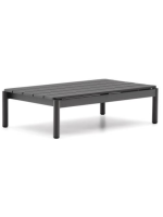 ASPER 91x57cm tavolino in alluminio grigio per esterno giardino terrazzo