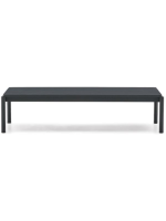 CROT 150x63 cm gray aluminum coffee table for outdoor garden terrace
