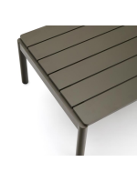 DYLAN 150x63cm Couchtisch aus grüner Aluminium für die Gartenterrasse im Freien