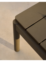 DYLAN 150x63cm Couchtisch aus grüner Aluminium für die Gartenterrasse im Freien