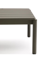 DYLAN 150x63cm Couchtisch aus grüner Aluminium für die Gartenterrasse im Freien