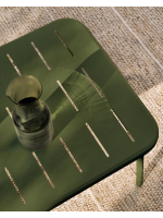 EDFU tavolino 90x50 in acciaio zincato verde per esterno