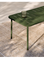 EDFU tavolino 90x50 in acciaio zincato verde per esterno