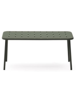 EDFU tavolino 90x50 in acciaio zincato verde per esterno