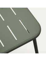 EDFU Table basse d'extérieur en acier galvanisé vert 90x50 cm