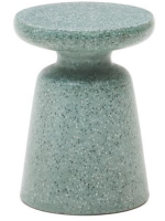 CREOS tavolino in cemento effetto granito verde Ø 39 cm design casa interno o esterno