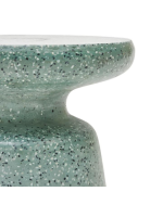 CREOS tavolino in cemento effetto granito verde Ø 39 cm design casa interno o esterno