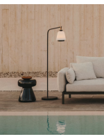 BRUN Couchtisch aus glänzend schwarzer Keramik Ø 38 cm Wohndesign für drinnen oder draußen