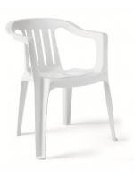 GIADA bianca o verde con braccioli monoblocco in resina sedia per esterno