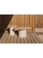 MIMI' petite table en béton résistant pour jardins et terrasses