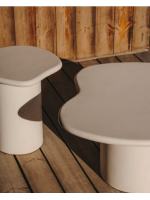 MIMI' tavolino in cemento resistente per giardini e terrazzi