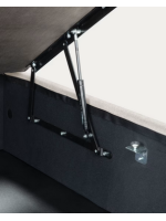 AMERICAN choice of color and measures base container bed opening with gas piston covered in fabric