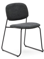 BOGOR in tessuto cinigliato e gambe in metallo scelta colore sedia a slitta design