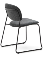 BOGOR in tessuto cinigliato e gambe in metallo scelta colore sedia a slitta design