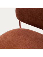 BOGOR in Chenille Stoff und Metallbeinen Farbe nach Wahl Schlittenstuhl Design