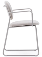 EMOY in tessuto cinigliato e gambe in metallo scelta colore sedia con braccioli a slitta design
