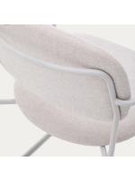 EMOY in tessuto cinigliato e gambe in metallo scelta colore sedia con braccioli a slitta design